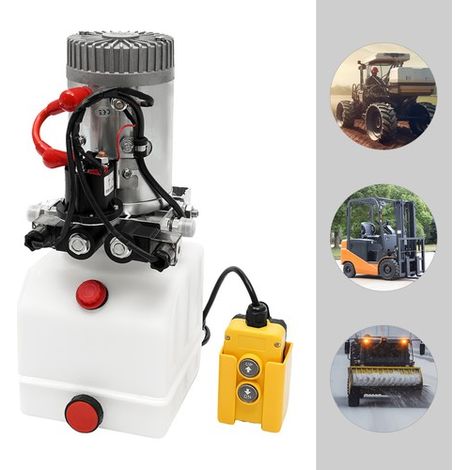 3 Quart Double Acting Hydraulic Pump Dump Trailer Reservoir 12V DC Unit Pack New (1/5)