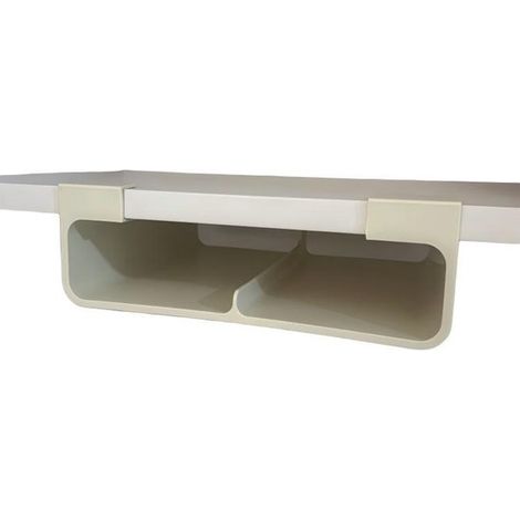 Estante de almacenamiento para muebles bajos，se puede fijar con cinta 3M VHB o tornillos，blanco，33 cm，3M (1/5)