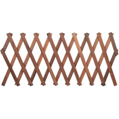 BARKBUSTERS  Focket Clôture en Treillis, étendue à 120 x 35cm, 155 x 30cm, 180 x 25cm, Mur en Treillis en Bois, Treillis Extensible en pin pour Plantes grimpantes, vignes et Fleurs pour la pièce A (1/4)