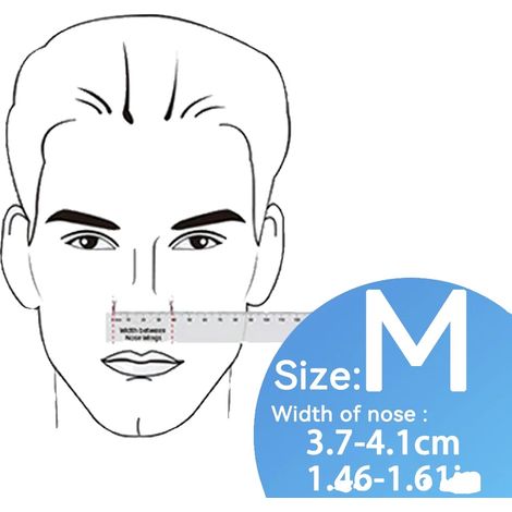 Masque CPAP nasal, coussinet en silicone, harnais renforcé, M (1/2)