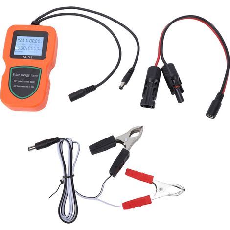 Testeur de panneaux solaires 5W-500W, multimètre photovoltaïque MPPT, outil de dépannage pour les tests PV, analyse des données, Orange (1/5)