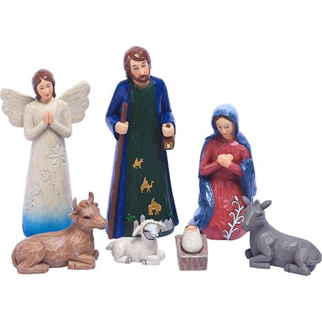 Statue de la nativité du Christ, Ensemble de scènes, Fournitures décoratives pour la Maison, l ' église, Le Bureau, de noël (1/5)