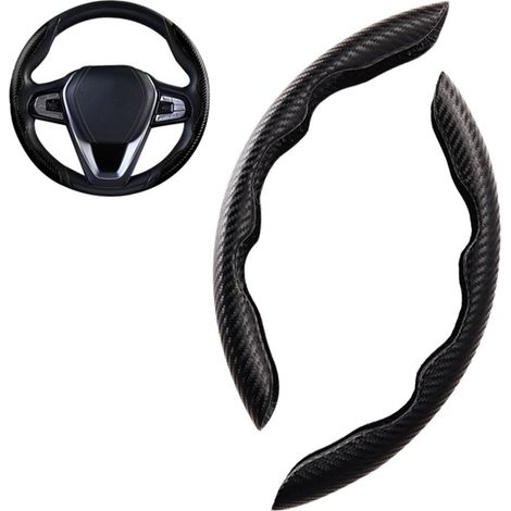 Coprivolante in fibra di carbonio, 2 pezzi, antiscivolo, resistente all'usura, impugnatura elegante