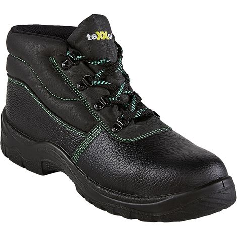 teXXor® S3-Sicherheitsschnürstiefel MONACO, Schwarz/Grün (1/5)