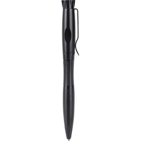 Stylo bille tactique en aluminium noir 0,5mm - Outil de survie extérieur brise-vitre d'urgence pour autodéfense. (1/5)