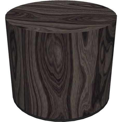Dekorativer Pouf, Bertoni, Heban-Muster – runder Pouf für Wohnzimmer und Flur, Zylinder 40 cm, elegant, mit Reißverschluss, waschbar (1/5)
