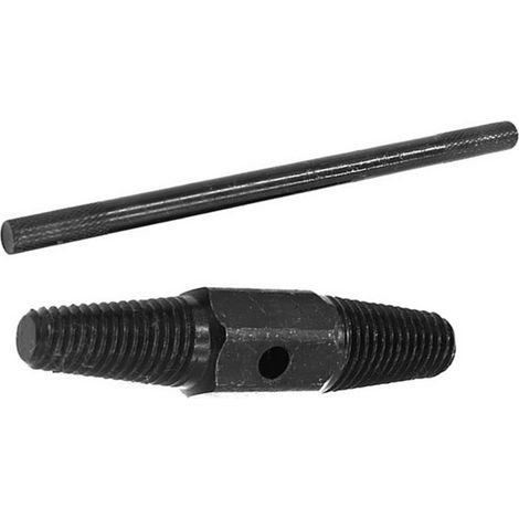 Extracteur + tige d'assistance noire, extracteur de vis à 4/6 points, vanne d'angle, tuyau d'eau cassé, outil de filetage inversé, extracteur de filetage cassé pour robinet double. (1/4)