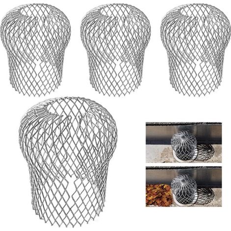 Filtres de gouttière extensibles en aluminium – Lot de 4, anti-feuilles et débris, ajustables jusqu’à 15 cm, résistants et faciles à installer