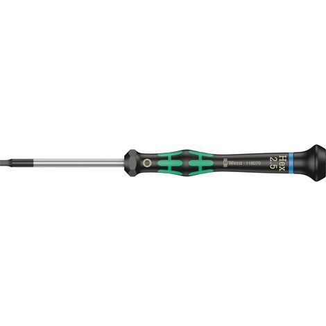 Wera, 2054 Giravite esagonale per l'elettronica, Hex-Plus, 2.5 mm x 60 mm (1/5)