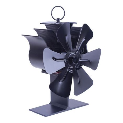 royaluxe-Accessoire de cheminée et poêle,Ventilateur de four à 6 pales, brûleur thermique, ventilateur de cheminée à Circulation thermique écologique (1/5)