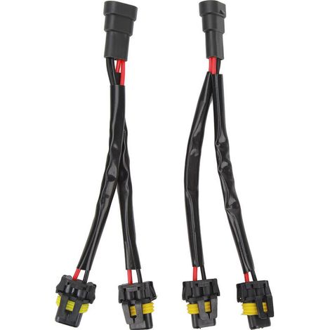2 Stück 9005 9006 Stecker auf Buchse Scheinwerfer 2-Wege-Kabelverteiler Scheinwerferadapterkabelbaum für LKW Pickup LED-Kabelanschluss - Crezuo