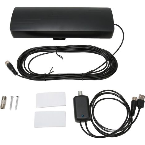Antenne TV numérique 270 miles intérieur extérieur HDTV avec amplificateur récepteur de signal pour chaînes locales 4K HD (1/5)