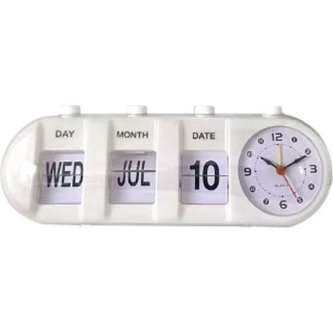 Innovative decorative jump-shaped alarm clock calendar for home, living room, bedroom, office, white (1/5)