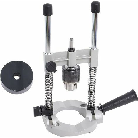 Guide De Perçage Réglable - Support De Perceuse Rotatif À 90° - Pour Bois Et Matériaux Ronds - 45° Réglable - Avec Butée De Profondeur Et Mandrin Universel 1/4" 3/8" - 1 Pièce (1/5)