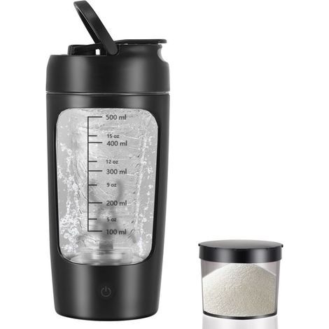 Shaker electrique 500ml shaker protéine electrique,Bouteilles Mélangeurs pour Mélanges de Protéines,Shaker Rechargeable de Type C (1/5)