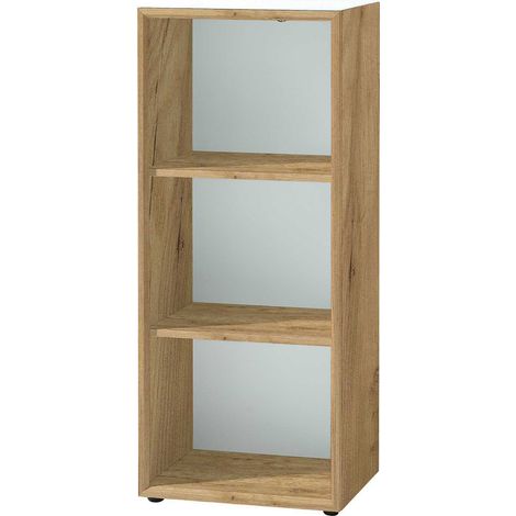 Etagère vitrée 3 niches 80x37x120 cm blanc - FANCY