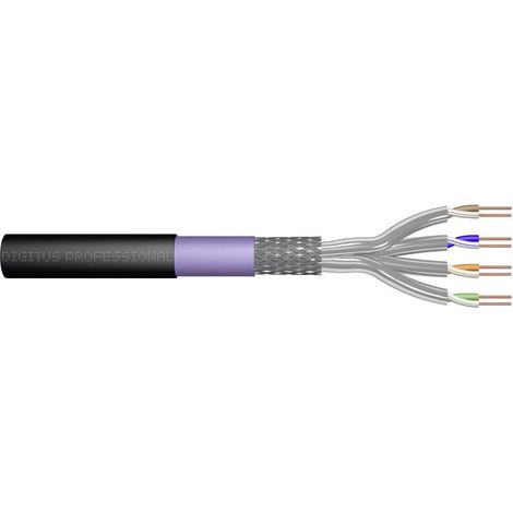 Digitus DK-1741-VH-1-OD Cavo di rete CAT 7 S/FTP 0.25 mm² Nero (RAL 9005) 100 m (1/2)