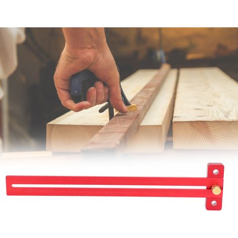 Anreißlineal für Holzbearbeitung, Lochlineal, T-Lineal aus Aluminiumlegierung, Anreißwerkzeug für Holzbearbeitung, 400 mm Typ A (1/5)