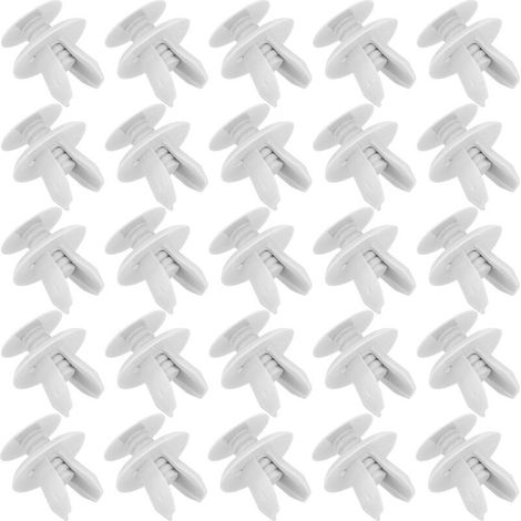 25 clip per auto, clip in plastica per auto, clip di fissaggio per auto, attrezzi per carrozzeria, clip a rivetto in plastica, elementi di fissaggio protettivi a rivetto in plastica, per pannelli dell (1/5)