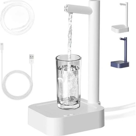 pompe eau de bureau-MARSEE-niveau deau à 6 vitesses,recharge USB-pour la maison,pompe de pompage intelligente pour le Bureau-blanc (1/4)