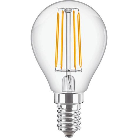 Philips CorePro LEDLuster 4.3W E14, Forma de vela, Vidrio, 15.000h, 34730400