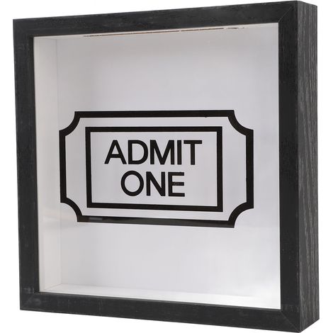 Boîte à souvenirs de voyage, cadre noir, porte-billets, boîte de rangement avec fente pour pièces, modèle lettre (1/5)