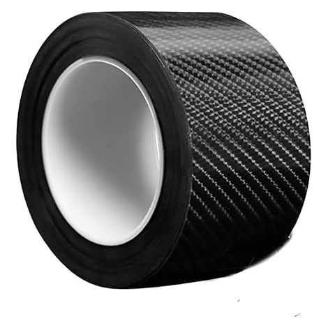 Film carbone pour voiture, seuils de portière auto, autocollants en fibre de carbone résistants aux rayures, seuils de portière autoadhésifs de protection, film carbone noir pour la protection des (1/5)