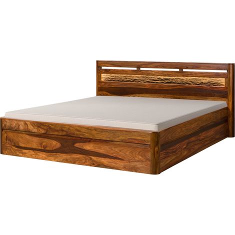 Bett Sheesham 140x200x90 walnuss gewachst TORONTO LUX 262 (1/4)