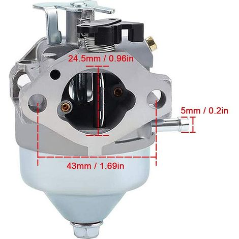 Carburateur Kit de carburateur GCV190 pour Honda GC190 GCV190A GV190LA HRB217 HRX217 HRX217K1 HRX217K2 Les Moteurs de Tondeuse à Gazon remplacent 6100-Z0Y-813 16100-Z0Y-812 16100-Z0Y-811 16100-Z0Y-003 (1/4)