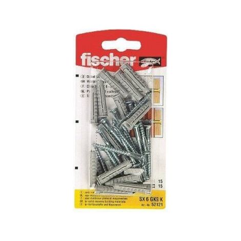 Blister de tacos SX - FISCHER Medidas: 6 mm
