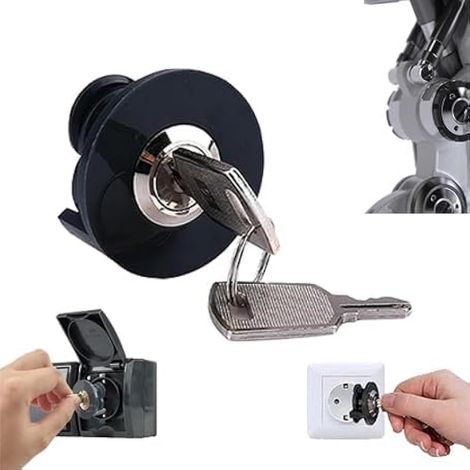 1 serrure de prise, prise verrouillable, protection pour prise, prise de sécurité enfant, protection de prise de courant, sécurité enfant, largement utilisé à l'intérieur et à l'extérieur (1/5)