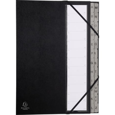 56090E lengüeta de índice Separador alfabético con pestaña Negro