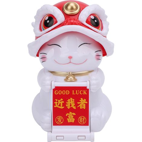 Ortviai Figurine Chinoise Porte-Bonheur Solaire avec Mouvement Automatique pour Tableau de Bord Voiture ou Intérieur – Rouge (1/5)