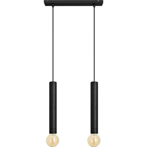 Helam TUBA Plafonnier Barre Droite Noir 40cm