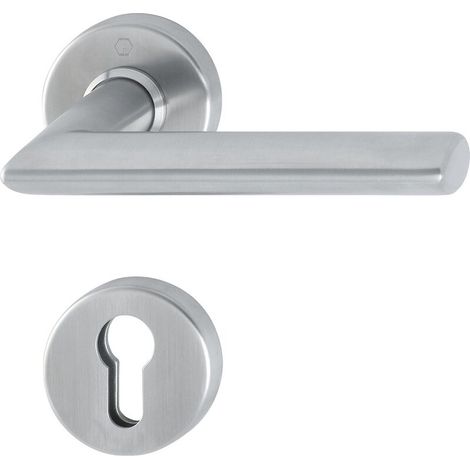 HOPPE® Drücker-Halbgarnitur mit Rosetten Stockholm E1140Z/42/42S, Edelstahl, 3331956 (1/3)