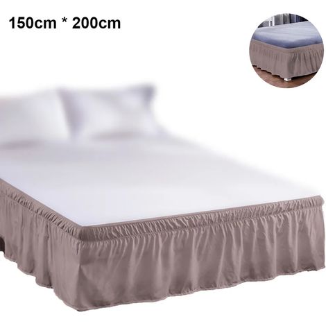 Filiyano-Couvre-lit en polyester brossé, avec trois côtés en tissu, housse anti-poussière élastique, facile à installer, polyester (1/5)