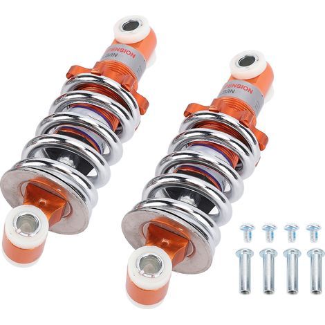 Verstellbarer Stoßdämpfer für Motorrad und Elektroroller – 2 Stück, 125 mm, 180 kg Tragfähigkeit, Edelstahlfedern (1/5)