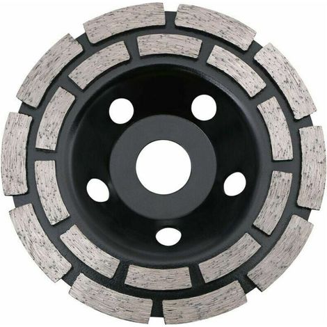 Disque diamant 125x22.23mm double rangée - Meulage béton, pierre, granit, chape - Universel et durable