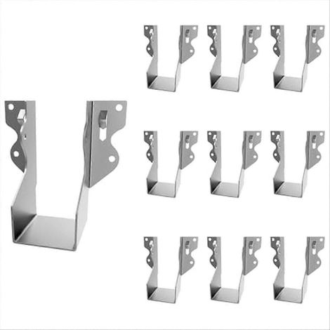 Lot de 10 supports de fixation robustes LU24 pour solives 2x4 en bois, résistants aux ouragans. (1/5)