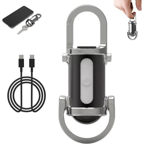 Multifonctionnel Lampe Torche Puissante, 6000 Lumens Lampe De Poche Porte Clef, Portable étanche Petite Lampe De Poche LED, Pour Camping, Promenades Nocturnes, Urgence (gris)