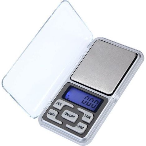 Präzisionswaage 0,01 g – Digitale Mini-Küchenwaage – Silberner Edelstahl (1/5)