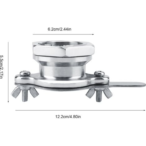 Válvula de retención de acero inoxidable para extractores de miel en apicultura – Válvula de flujo ajustable para cubos de extractores de miel – Material: acero inoxidable, color plata, 12,2 x 6,2 cm  (1/5)