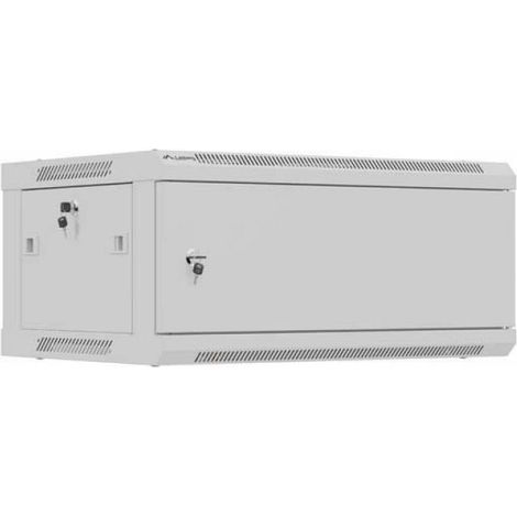 GABINETE DE INSTALACIÓN PARA RACK, DE PARED, 19" 4U, 600X450, PUERTA METÁLICA GRIS LANBERG (EMPAQUETADO PLANO)