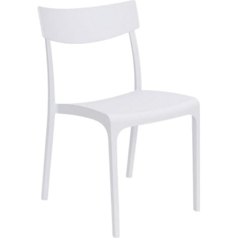 Gloupie Sedia Provence in Polipropilene Bianca, Impinabili,46 x 54 x 80 cm, peso 3,3 kg, Design Vintage, 100% Made in italy (1/5)