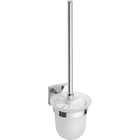 Sapho X-SQUARE - Balayette de toilette murale avec support, verre dépoli/chrome XQ301 (1/3)