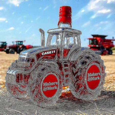 Whiskyflasche in Traktorform – Leere 30-cl-Flasche im Traktor-Design. Traktor 4