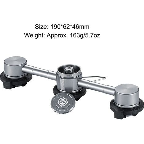 Adaptateur butane 3 en 1, tuyau d'extension, adaptateur pour four à gaz, embout de conversion pour cartouche de gaz, réchauds portables à butane de type bouteille (1/4)