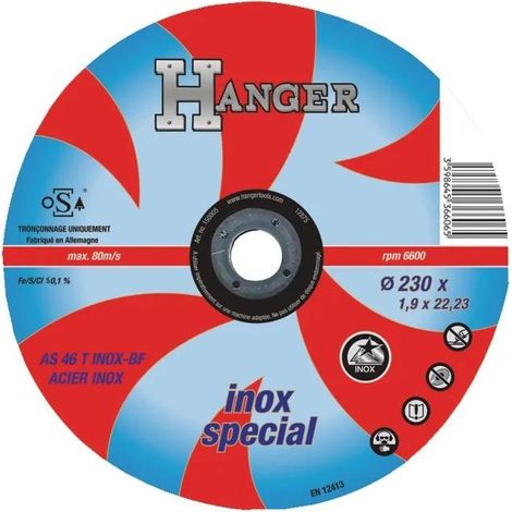 Hanger Modello disco da taglio metallo 230 mm sottile