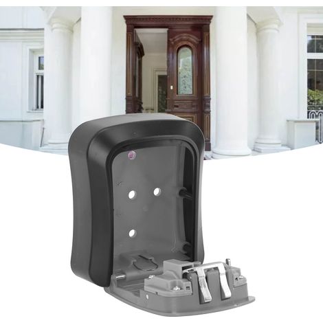 Boîte à œil de chat pour portes de sécurité de chantier, porte temporaire murale, serrure d'entrée, boîte de rangement, boîte à clés à code, très grande taille = Gris (1/5)