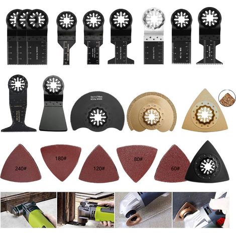 Coffret de 40 lames multifonctions pour scie oscillante (Starlock) – Compatible avec Bosch, Fein et Makita (1/5)